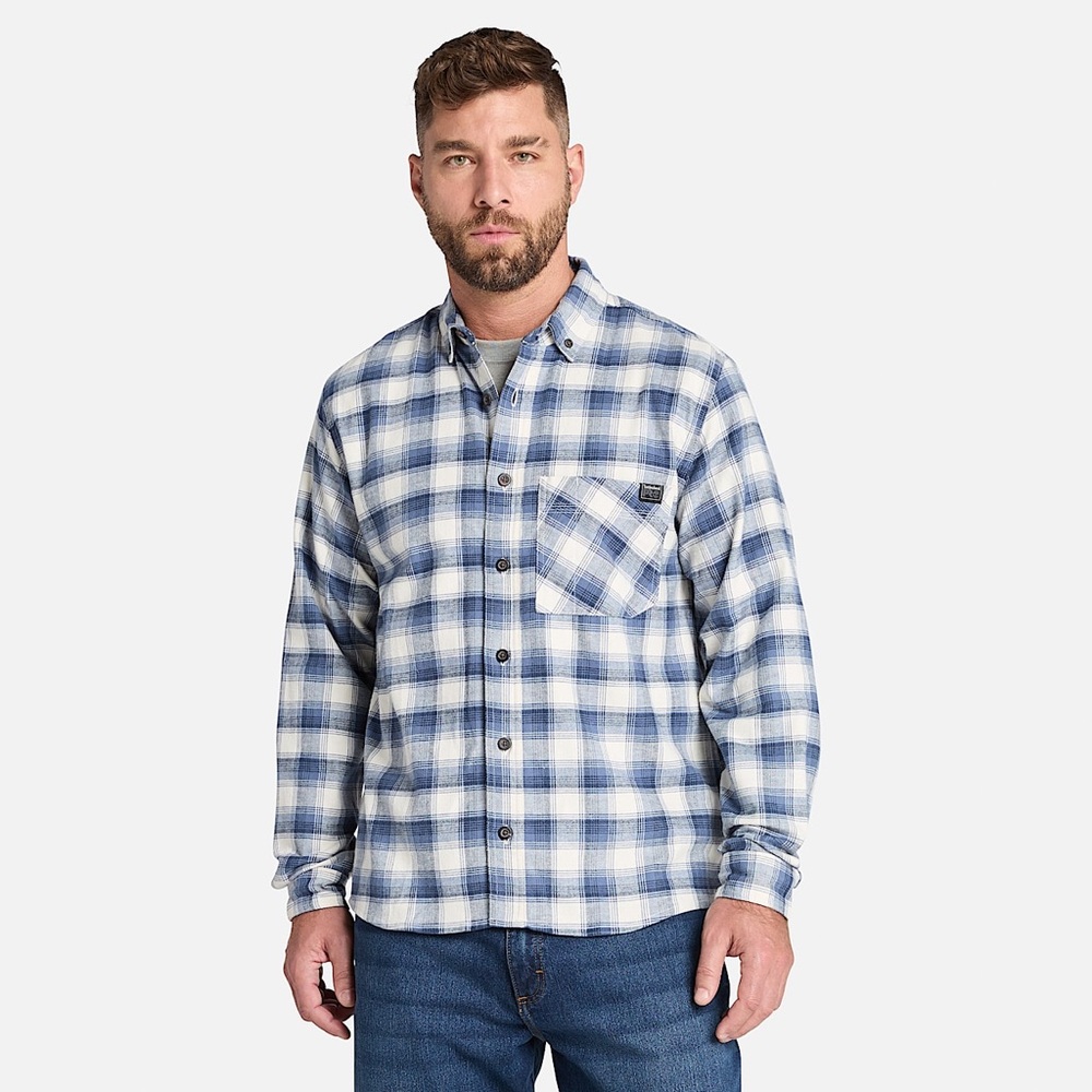 NWT Mens Timberland PRO Woodfort Lightweight Flannel Flex Shirt OG Fit Sz M
